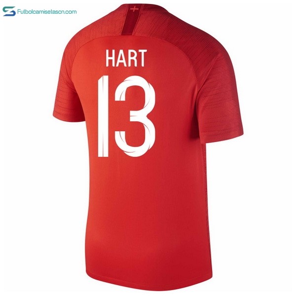 Camiseta Inglaterra 2ª Hart 13 2018 Rojo